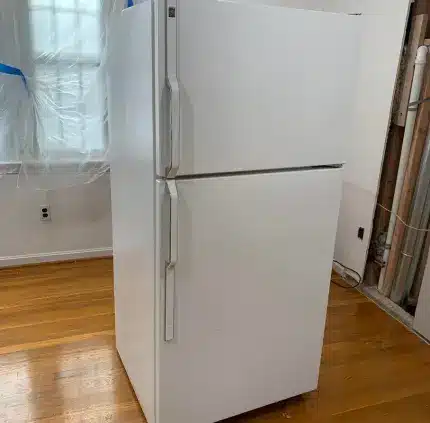 Appliance Removal in Arlington – MA Junk Removal & Cleaning Services Old refrigerator placed indoors for appliance removal in Arlington VA