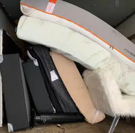 Donation pickup in Virginia – mattresses and furniture ready for donation