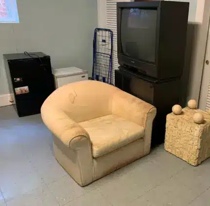 Old TV, mini fridge electronics removal in Centreville VA