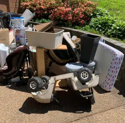 Yard Junk Removal Annandale VA Yard junk removal in Annandale VA with outdoor clutter and unwanted items ready for pickup